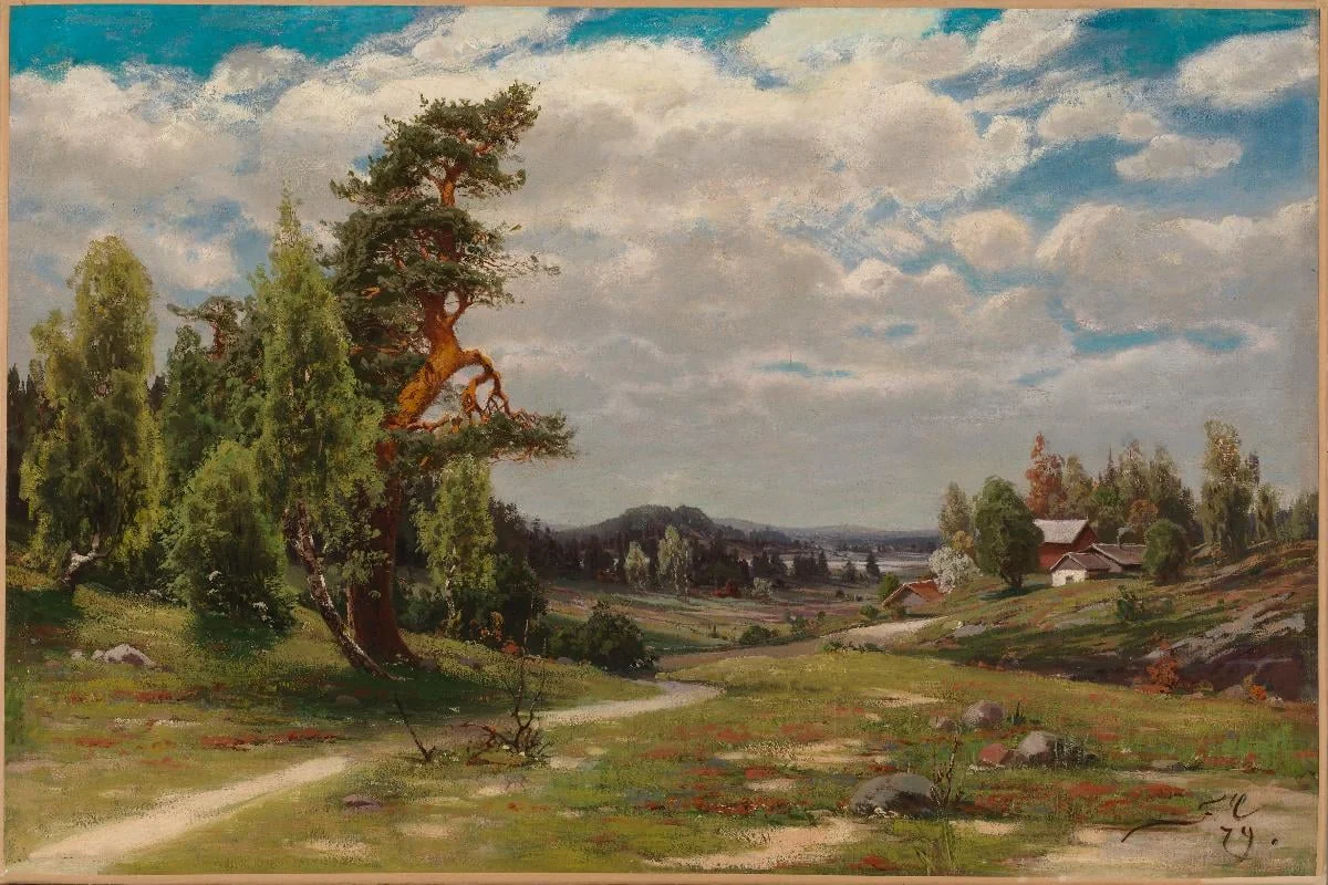 Suomalainen kesämaisema, detail