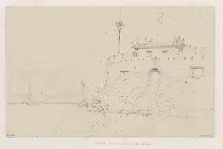 The 'Red Fort' on the river at Guangzhou (Canton), by George Chinnery, 19