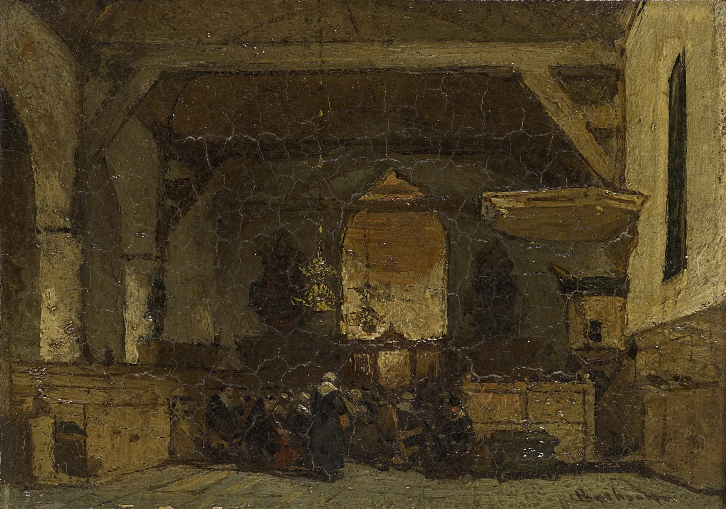 Interior of the Church in Maasland, detail