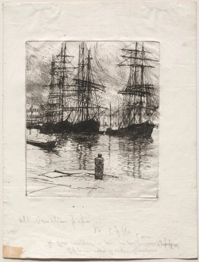Three Ships, Venice, detail