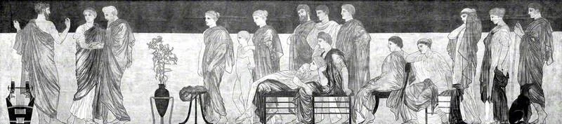 An Ancient Greek Audience Watching a Performance of 'Antigone' by Sophocles, detail