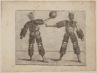 From "Bizzarie di varie Figure", by Giovanni Battista Bracelli, ink, 1624
