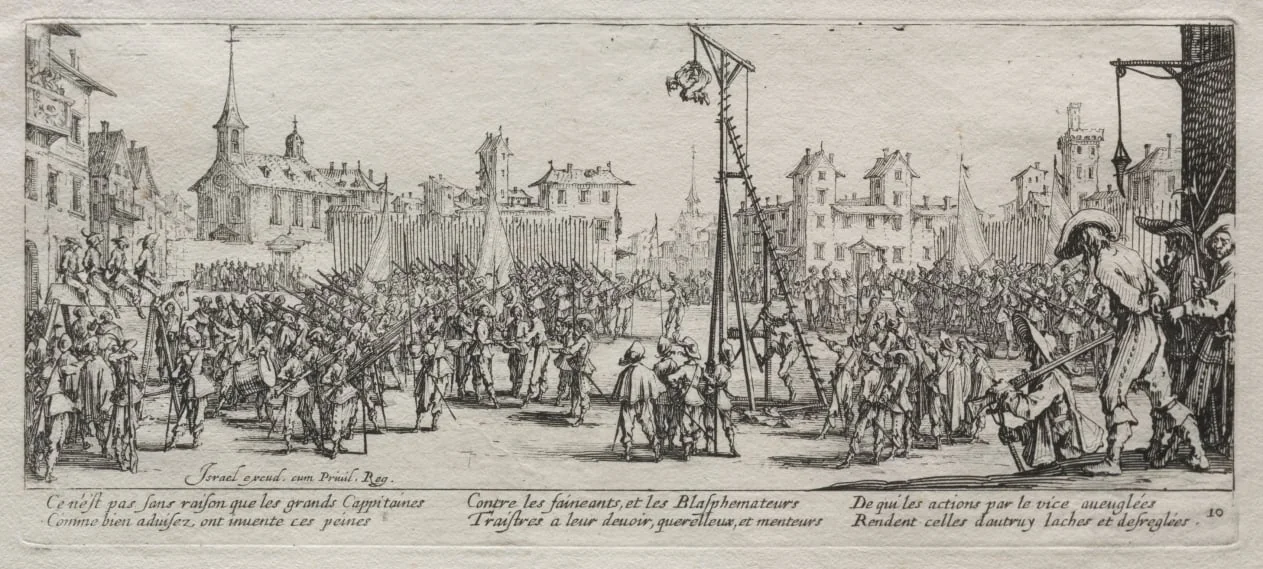 The Large Miseries of War: The Strappado, detail