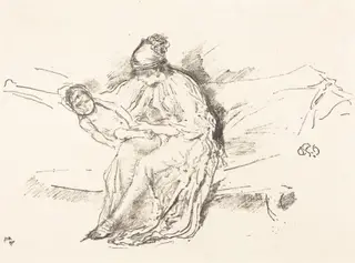 Mother and Child, No. 4, by James McNeill Whistler, ink, 1893