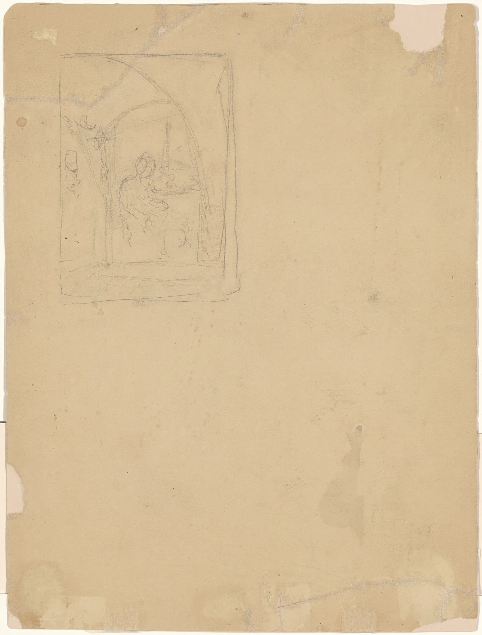 Study of an Interior [verso], detail