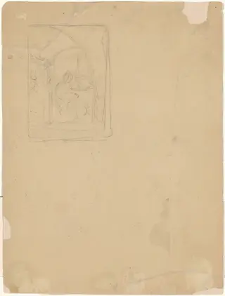 Study of an Interior [verso], by Walter Shirlaw, graphite, 1801