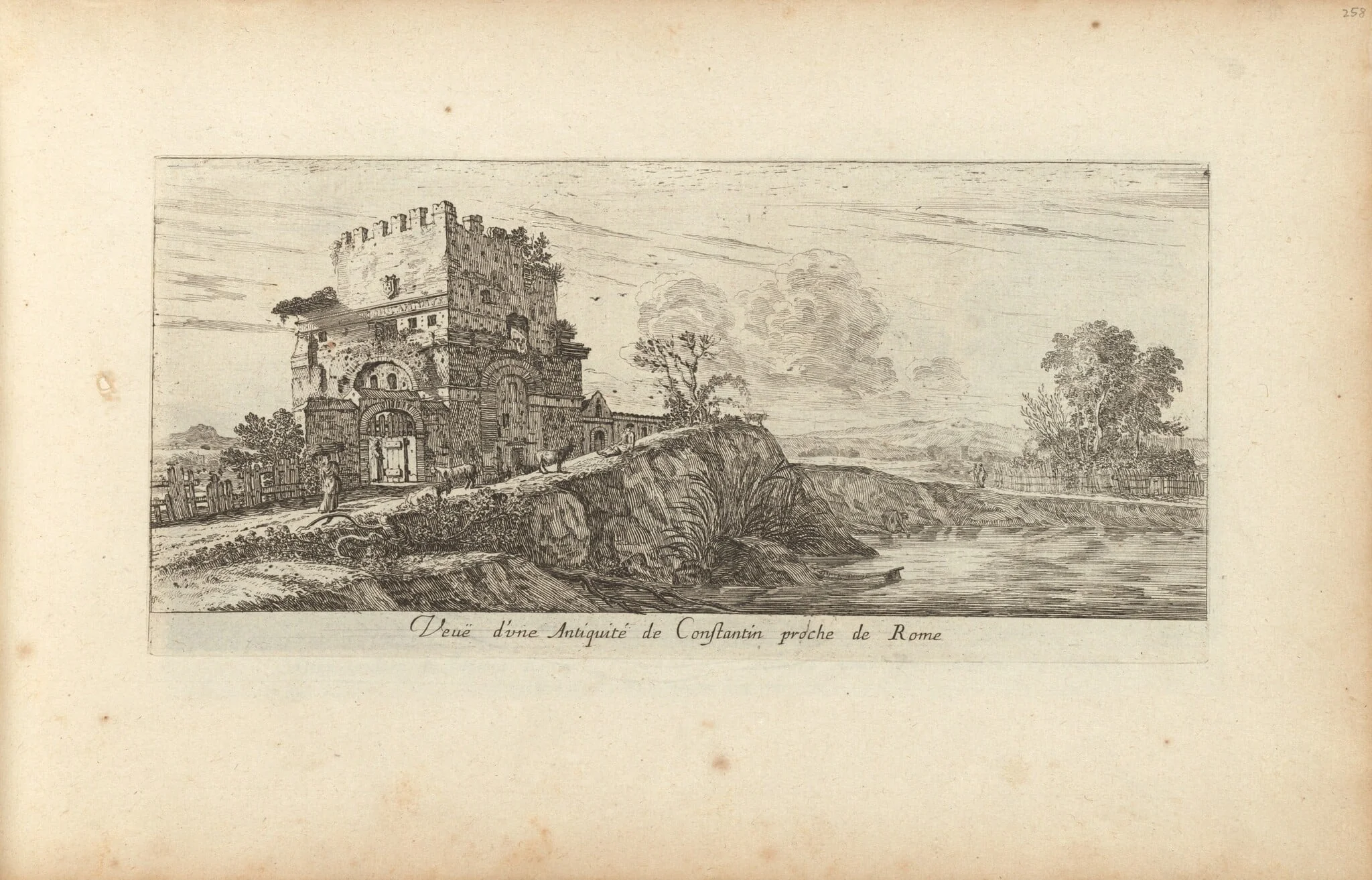 Veue d'une Antiquité de Constantin proche de Rome, detail