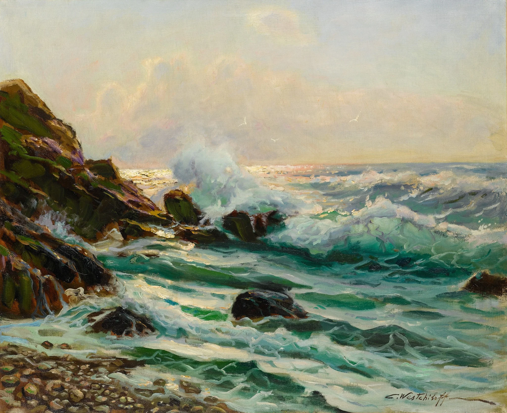 Maine Seascape, detail
