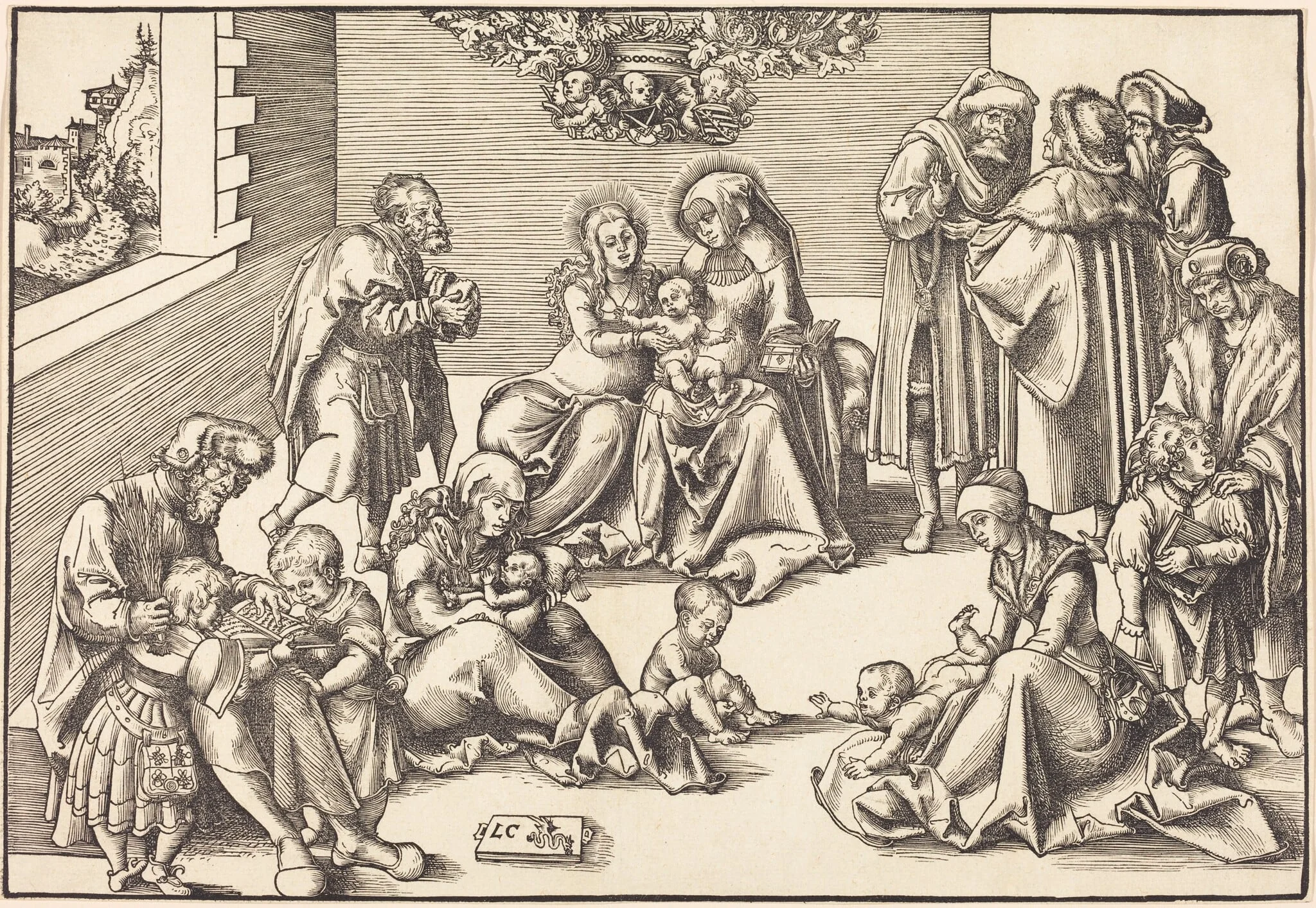 The Holy Kinship, detail