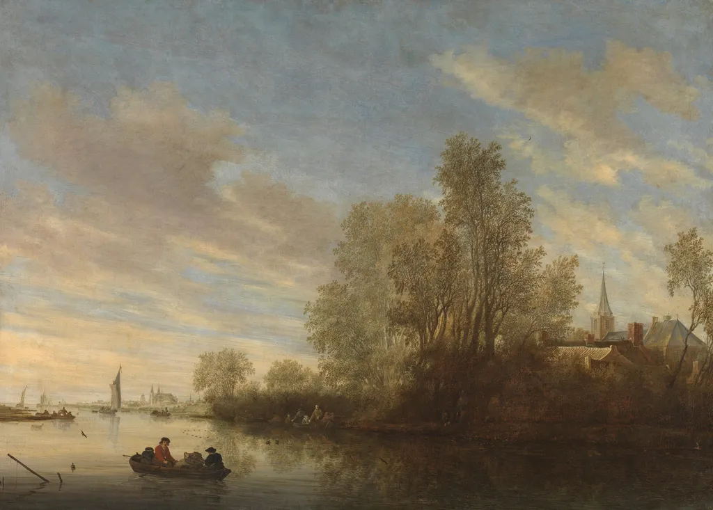 River View near Deventer, by Salomon van Ruysdael, unspecified, 1645