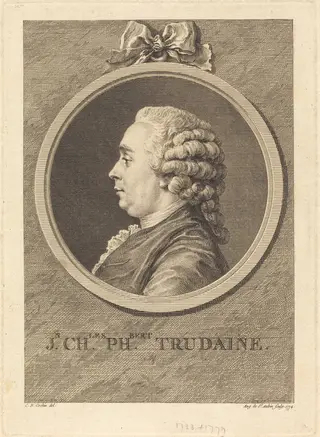 Jean-Charles-Philibert Trudaine, by Augustin de Saint-Aubin, ink, 1774