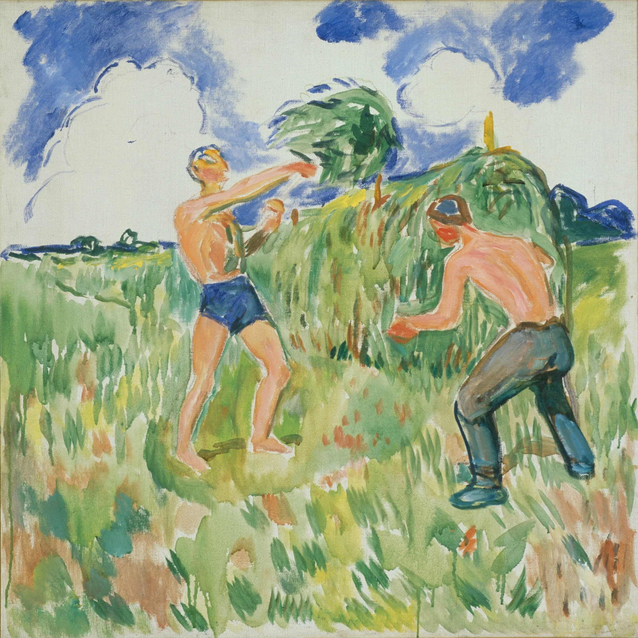 Haymaking, detail