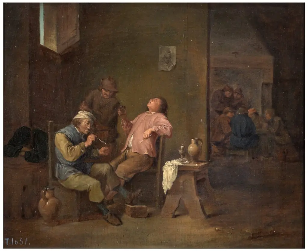 Fumadores, by David Teniers the Younger, oil, 1601