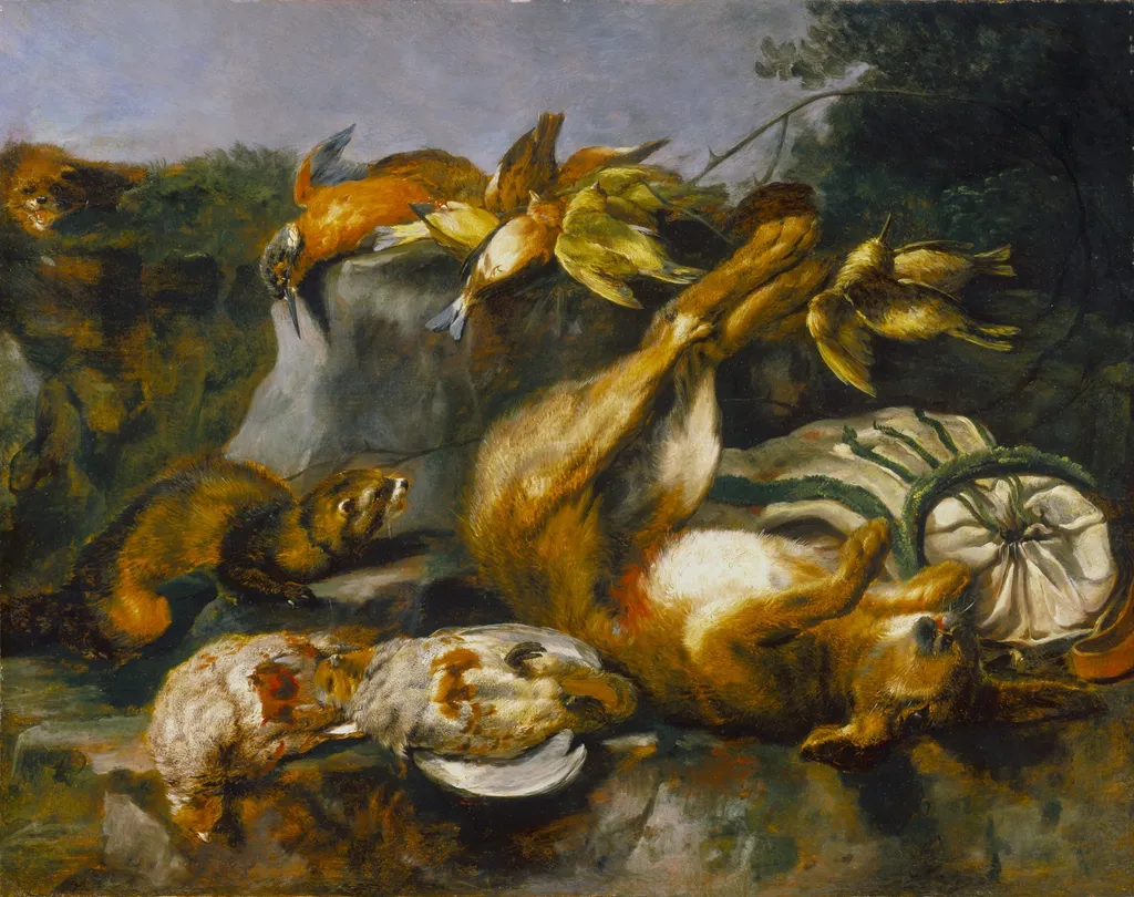 Dead Game and Weasels, by Jan Fyt, oil, 1642