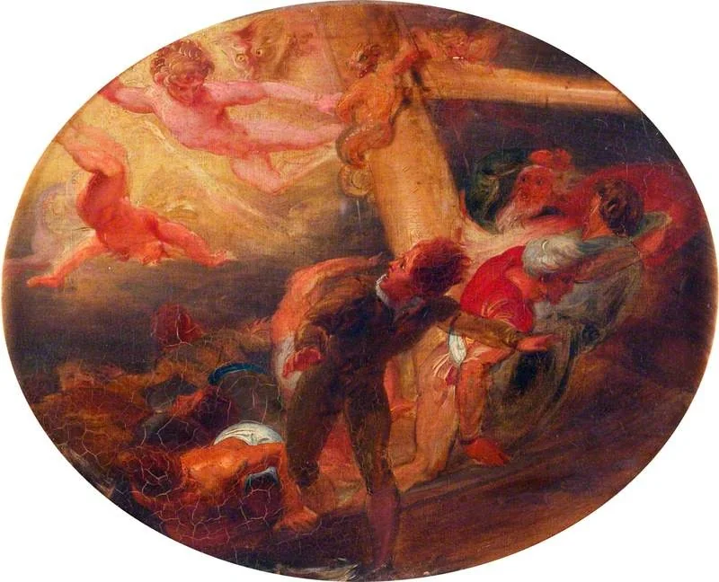 Scene from William Shakespeare's 'The Tempest' (Act I, Scene 2), detail