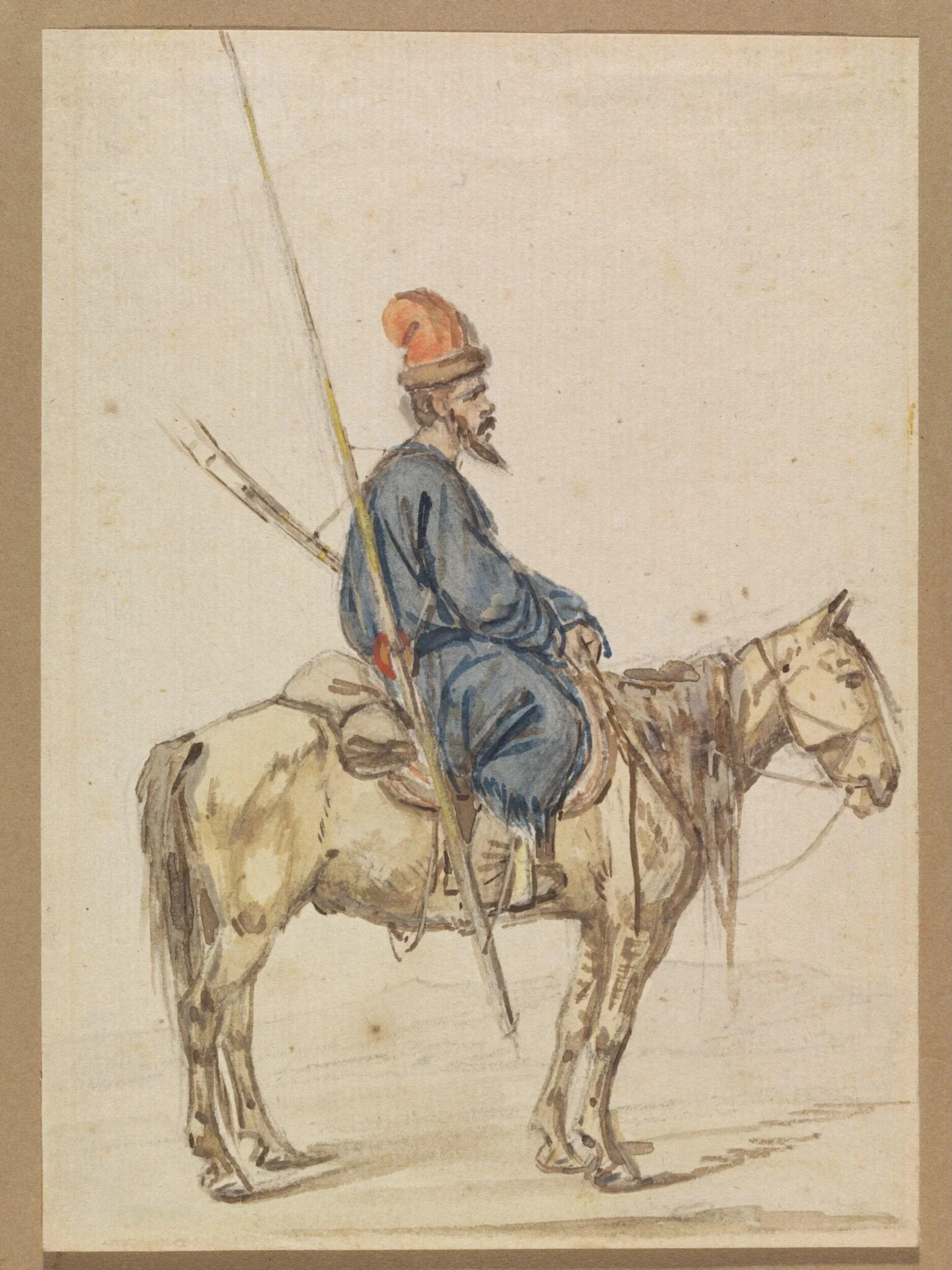 Armed horseman, possibly Russian, detail