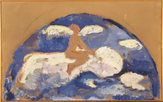 Sitting on a Cloud, by Edvard Munch, oil, 1909
