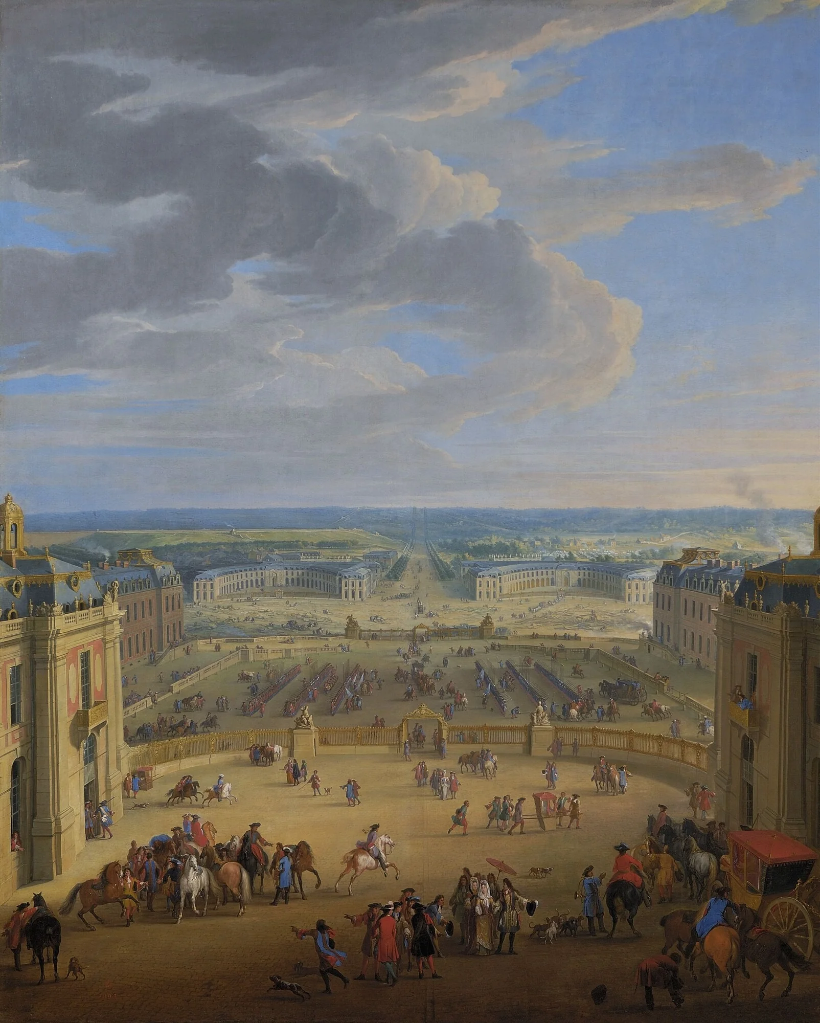 The Stables Viewed from the Château at Versailles, detail
