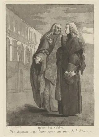 Habits des nobles (Dress of the Noblemen), by Giovanni David, ink, 1775
