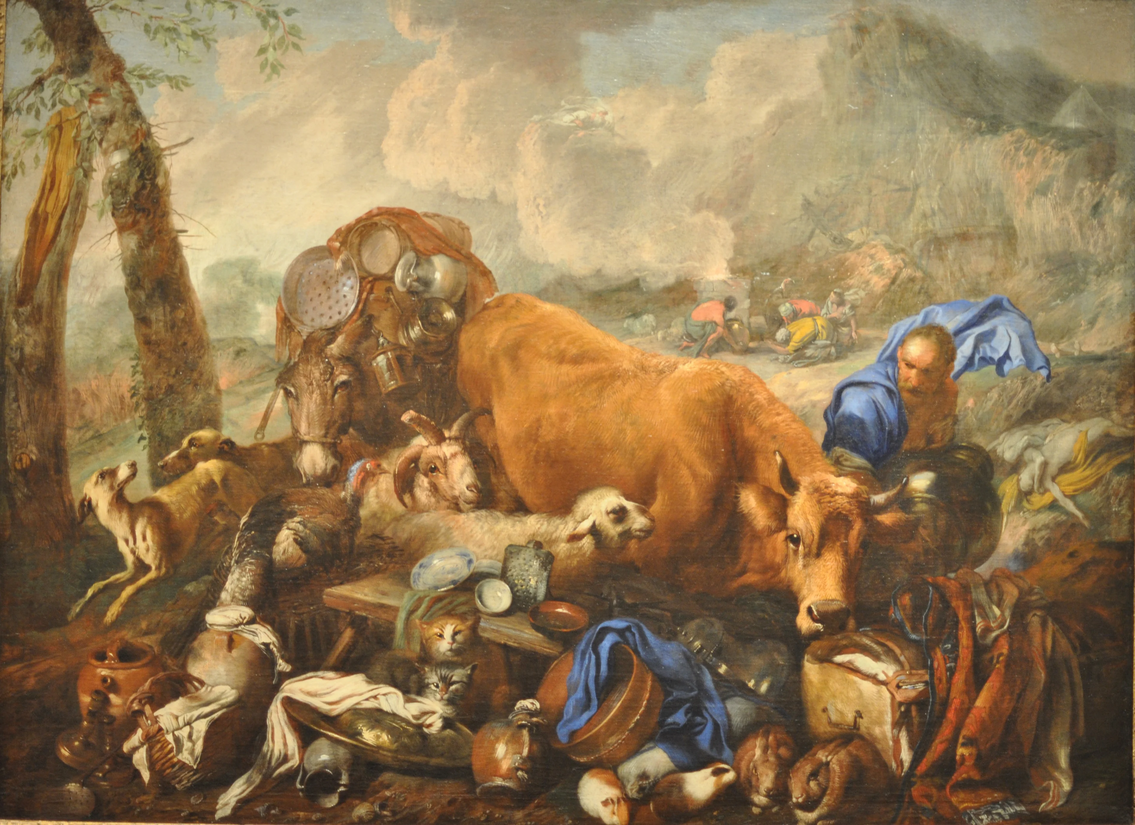 Noah's Sacrifice after the Deluge, detail