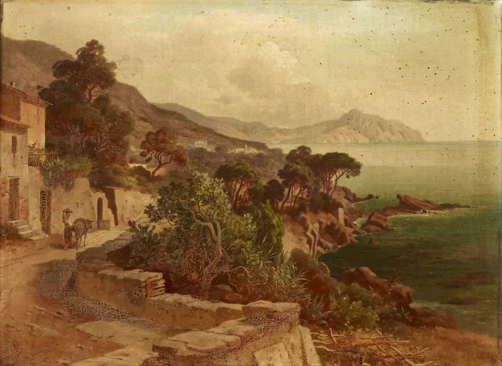 Mediterranean Landscape, by Heinrich Gärtner, oil, 1896