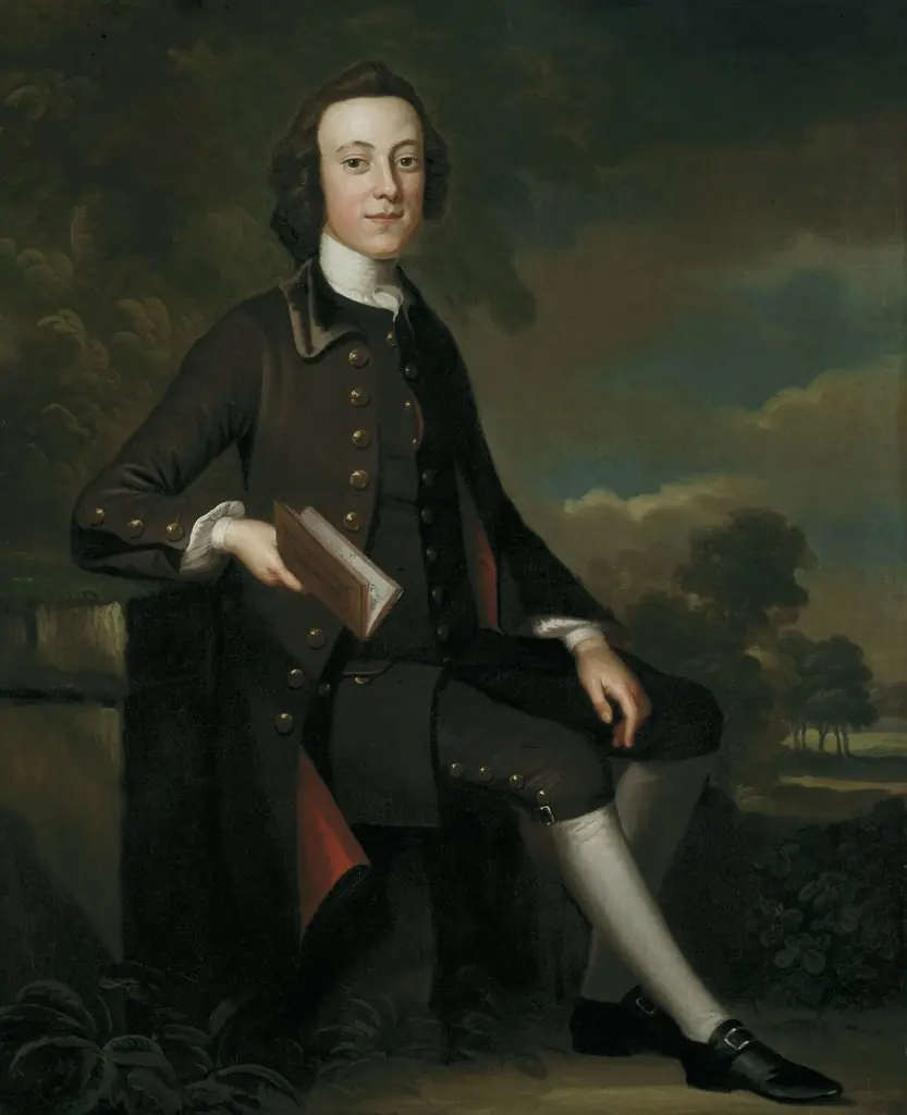 Portrait of a Young Man, by John Wollaston, oil, 1750