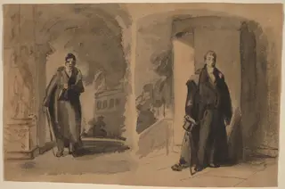 Lafayette (Two Views), by Thomas Sully, ink, 1825