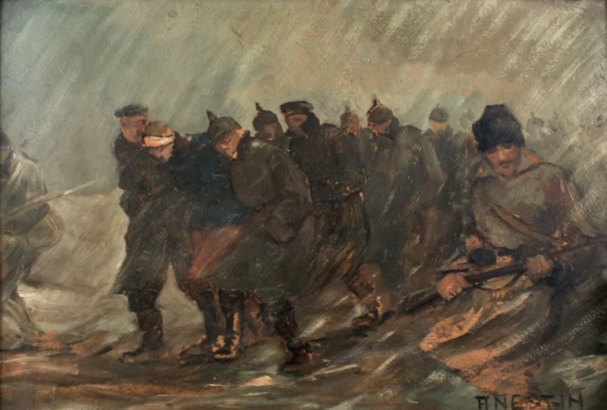 Convoi de prizonieri, detail