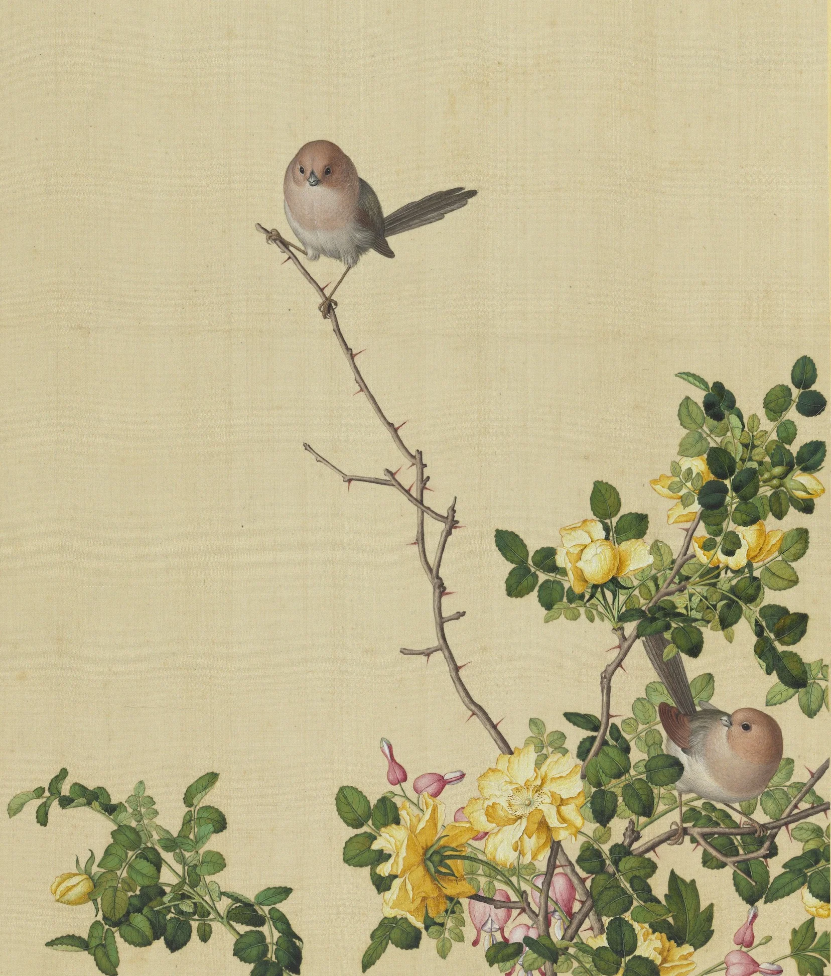 Rose and Peony, detail