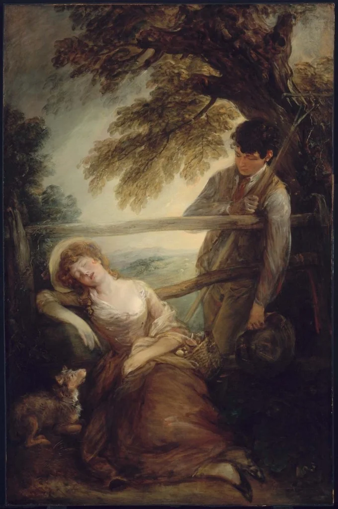 Haymaker and Sleeping Girl, detail