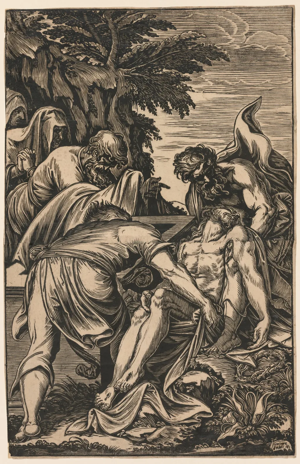 Entombment of Christ, by Giuseppe Scolari, 1600