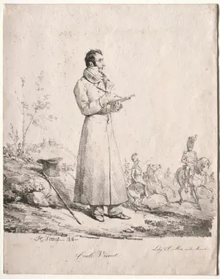 Antoine Charles Horace Vernet, called Carle, by Horace Vernet, 1818