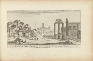 Veduta di Campo Vaccina, by Israël Silvestre, ink, 1650