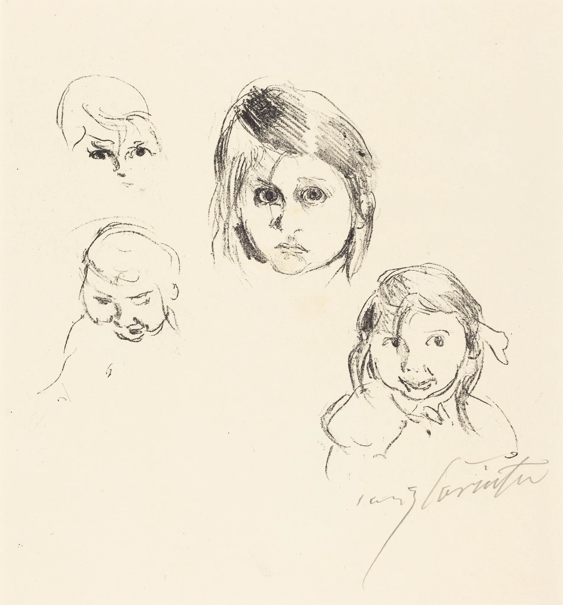 Kinderköpfe (Heads of Children), detail