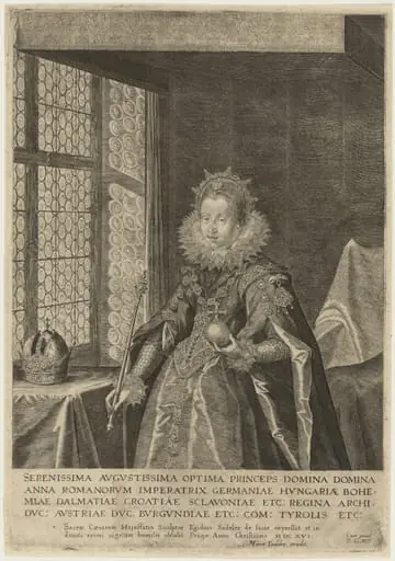 Anna, Wife of Matthias, Roman Emperor, by Aegidius Sadeler II