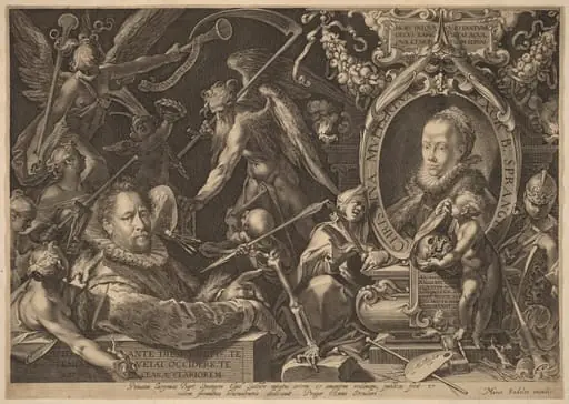 Bartholomaeus Spranger and his Late Wife Christina Muller, by Aegidius Sadeler II