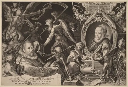 Bartholomaeus Spranger and his Late Wife Christina Muller, by Aegidius Sadeler II