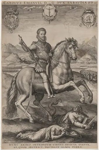 Charles Emmanuel, Prince of Piedmont, by Aegidius Sadeler II