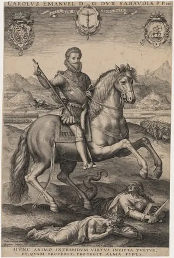 Charles Emmanuel, Prince of Piedmont, by Aegidius Sadeler II