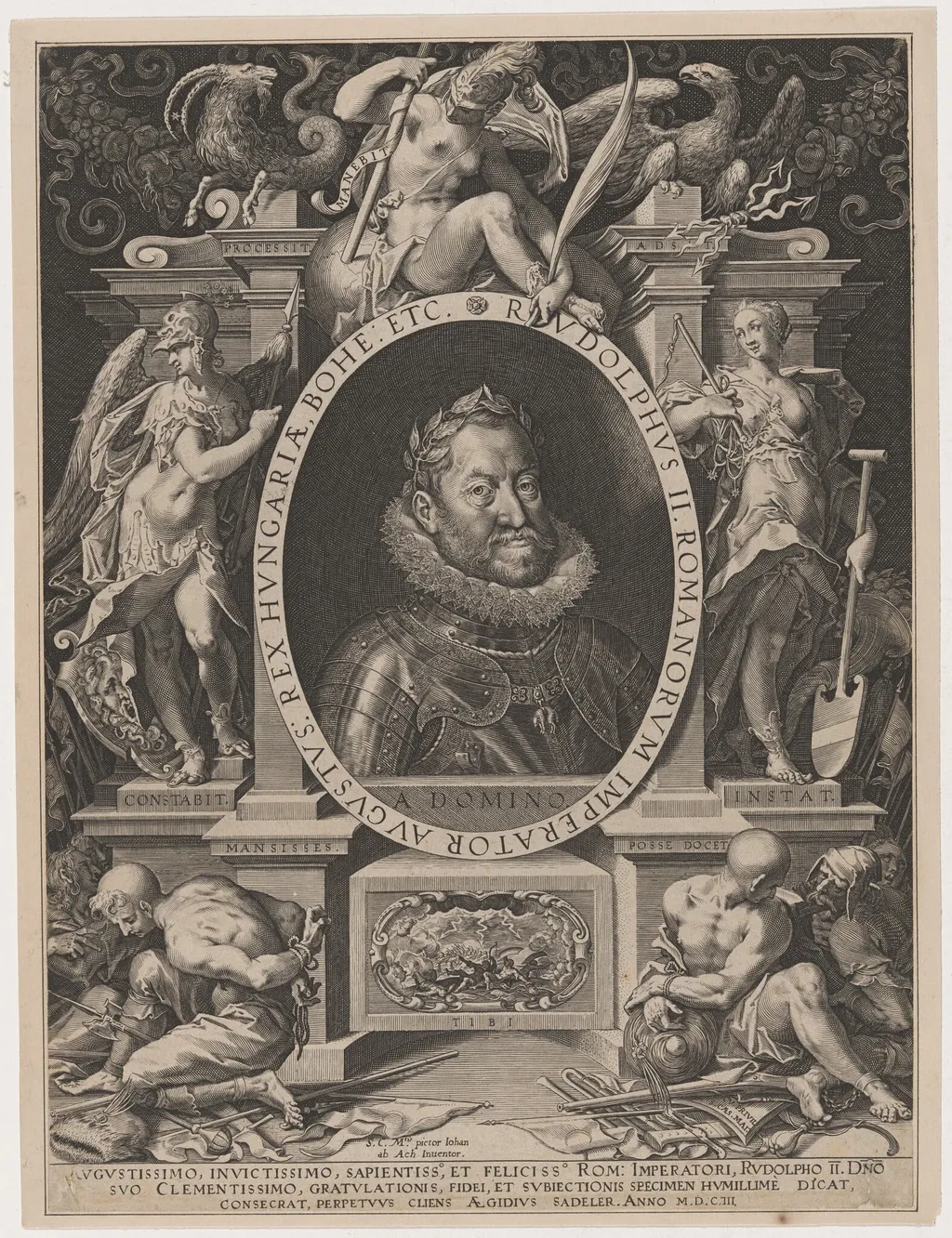 Emperor Rudolph II, by Aegidius Sadeler II, ink, 1603