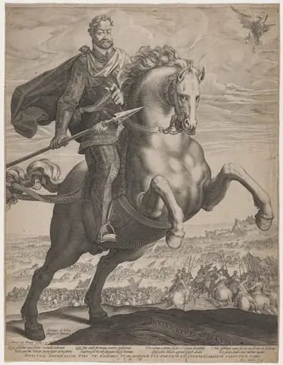 Emperor Rudolph II on Rearing Horse, by Aegidius Sadeler II
