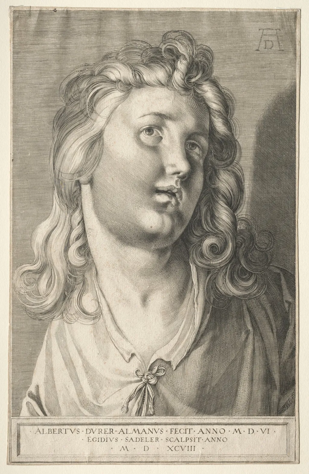 Female Head, by Aegidius Sadeler II, 1598