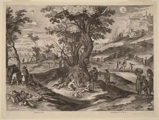 July and August, by Aegidius Sadeler II