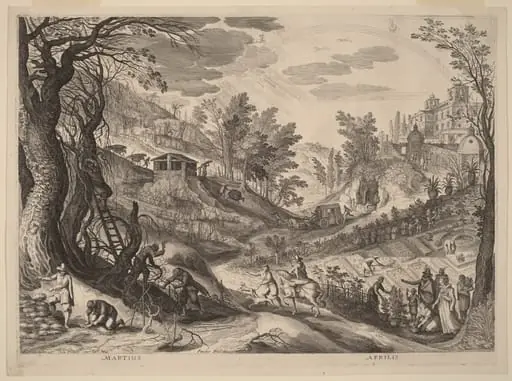 March and April, by Aegidius Sadeler II