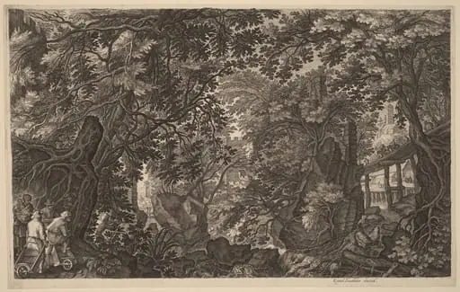 River Landscape with a Duck Hunter, by Aegidius Sadeler II
