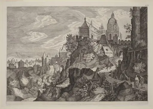 Rocky Landscape in Bohemia, by Aegidius Sadeler II