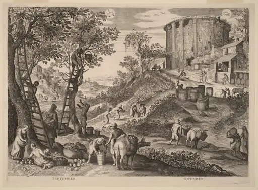 September and October, by Aegidius Sadeler II