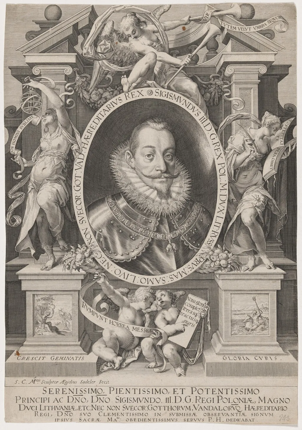 Sigismund III, King of Poland, by Aegidius Sadeler II, ink, 1600