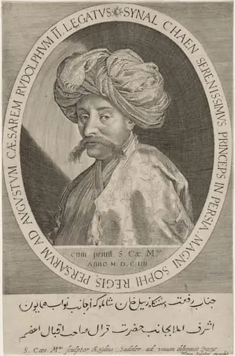 Synal Chaen, Persian Ambassador to Court of Rudolph II, by Aegidius Sadeler II