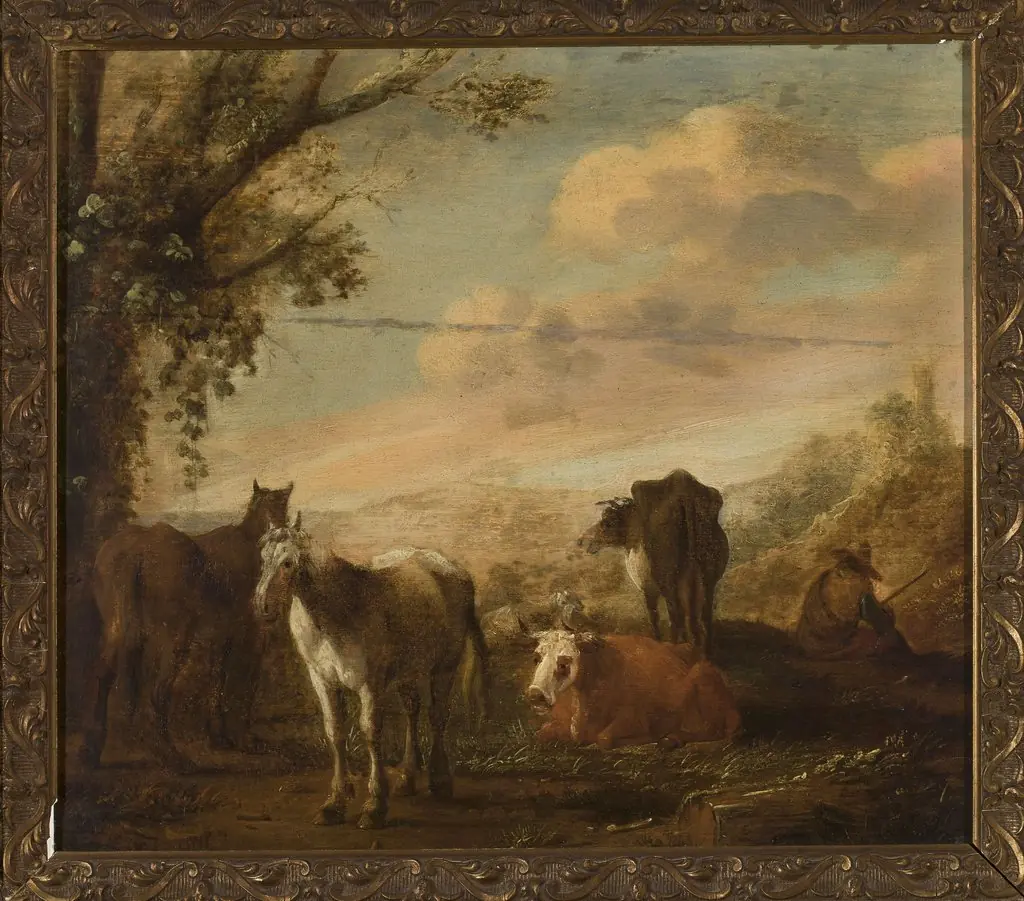 Cattle in the pasture, by Aelbert Cuyp